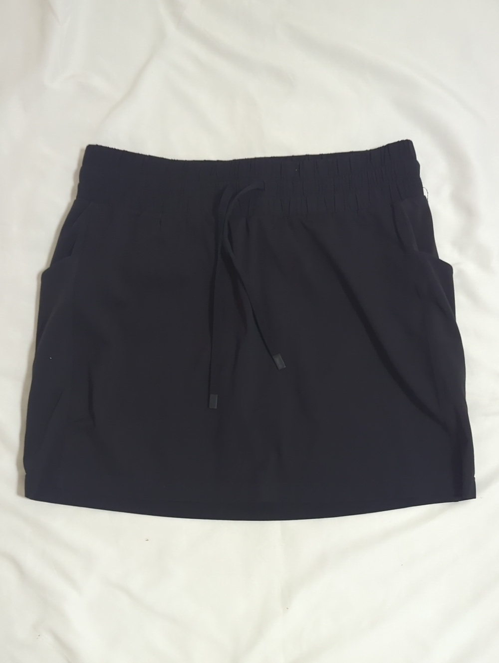 Athleta Drawstring High-Rise Skort, Color Black Size S